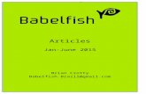 Babelfish Articles #12 Jan-June 2015