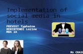 Implementation of social media in hotels