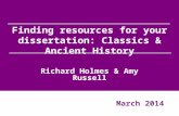 Classics and Ancient History pre-dissertation workshop (2014)