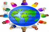 Cultural consequences of IHRM