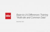 Inforln.com Baan 4 to LN Differences Training - Multisite & Common Data