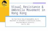 Visual Resistance and the Umbrella Movement in Hong Kong
