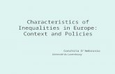 Characteristics of Inequalities in Europe: Context and Policies