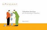 Navigant valuation services accounting and taxation march 2015