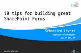 SPBiz15 - 10 tips for building great SharePoint Forms