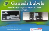 Name Plates and Labels by Ganesh Labels, Pune
