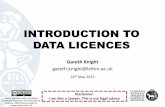 Introduction to Data Licences