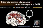 Inter-site autism biomarkers from resting state fMRI