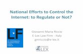 G.M. Riccio - National Efforts to Control the Internet: to Regulate or Not? - St.Petersburg International Legal Forum 2015