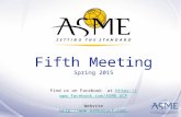 Fifth Meeting Spring 2015 ASME