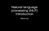 Natural language processing (NLP) introduction