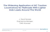 David Semple - Electro-Motive Diesel Australia - The widening application of AC traction locomotives for railroads with lighter axle loads around the world