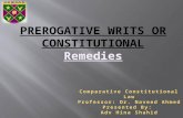 Prerogative writs an d constitutional remedies