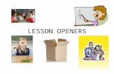Lesson openers
