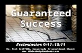 Guaranteed Success (Ecclesiastes 9:11–10:11)