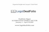 DealFolio Digest - Deals in the ALTERNATIVE ENERGY Sector Jan-Apr 2015