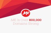 .ME Is Over 800,000 Domains Strong