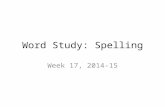 Week 17   word study - 2015
