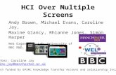 HCI Over Multiple Screens
