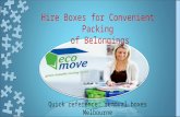 Hire Boxes for Convenient Packing of Belongings