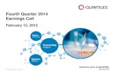 Quintiles Fourth Quarter 2014 Earnings Call