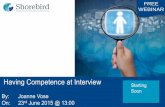 Having Competence at Interview