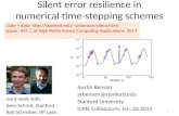 Silent error resilience in numerical time-stepping schemes