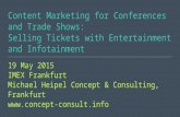 Content Marketing for Conferences, Trade Shows and Events (IMEX 2015)