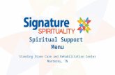 Best Practice   Spiritual Support Menu