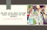How many social media platforms should you maintain