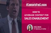 Content is for Closers: How to Leverage Content for Sales Enablement
