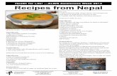 Recipes from Nepal