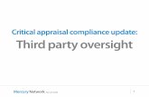 Third Party Oversight and Appraisal Operations