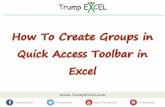 How to Create Groups in Quick Access Toolbar (QAT) in Excel