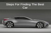 Steps for finding the best car