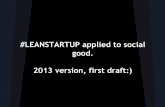 Lean startup social good
