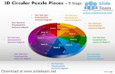 How to make create 3 d doughnut chart circular puzzle with hole in center pieces 9 stages style 1 powerpoint presentation slides and ppt templates graphics clipart