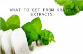 What to get from Kratom extracts