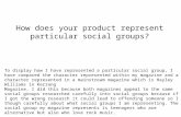 How my product represents a particular social group?
