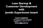 Lean startup & customer development with Javelin Experiment Board