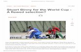 Stuart binny for the world cup   a flawed selection