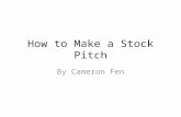 How to Make a Stock Pitch