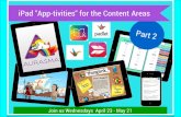 iPad App-tivities for the Content Areas Part 2 Week 2