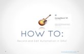 How to record and edit automation in GarageBand