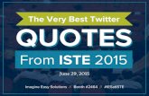 ISTE 2015: The Very Best Twitter Quotes on June 29th