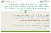 Evaluation of Farmer’s Knowledge on Vegetable Pests & Diseases and their Management Practices in Cocoa-based Farming Systems of the Humidtropics of Cameroon by okolle et al.