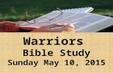 Warriors ss bible study may 10 2015