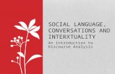 Social language, conversations and interxtuality