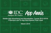 Mobile App Advertising and Monetization Trends 2013-2018