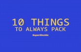 20 things to always pack